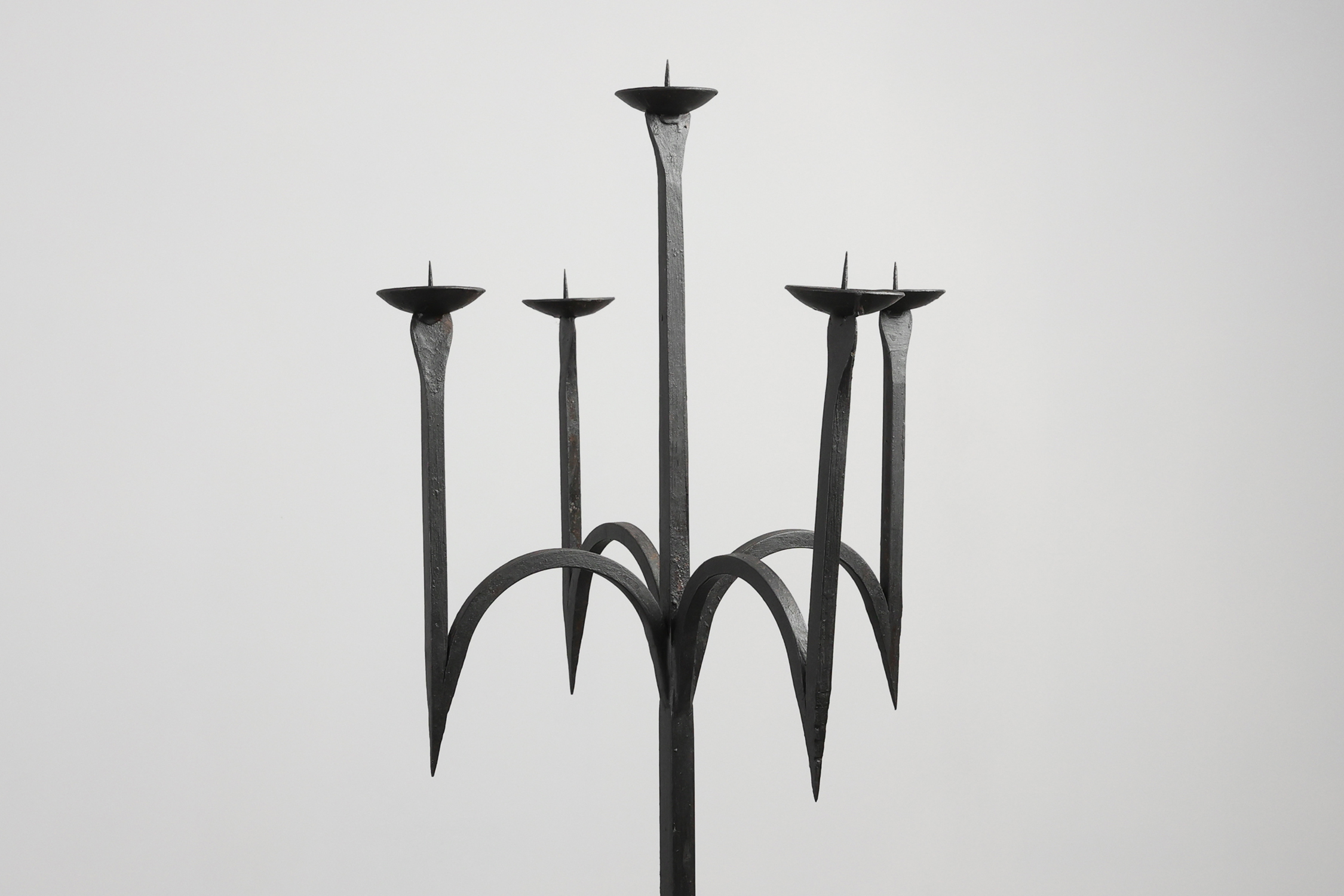 Neo‑Gothic Wrought‑Iron Candelabrum, France 19th Century thumbnail